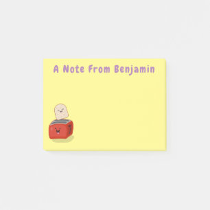 Bloco De Notas Torrada de kawaii e desenho animado em torradeira