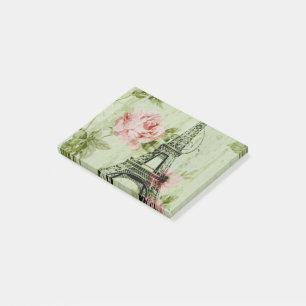 Bloco De Notas torre chic primavera mint cor-de-rosa para as flor