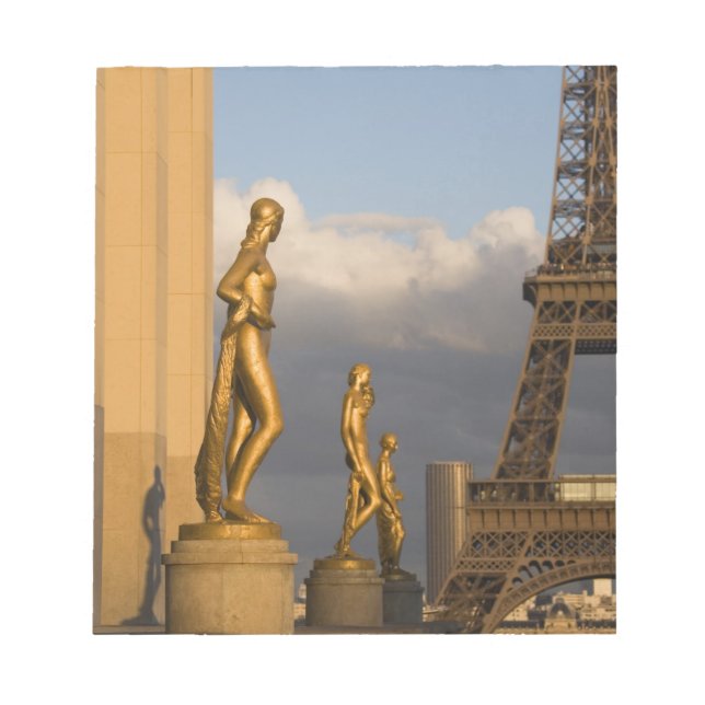 Bloco De Notas Torre Eiffel do Palácio de Chaillot, Paris, (Frente)