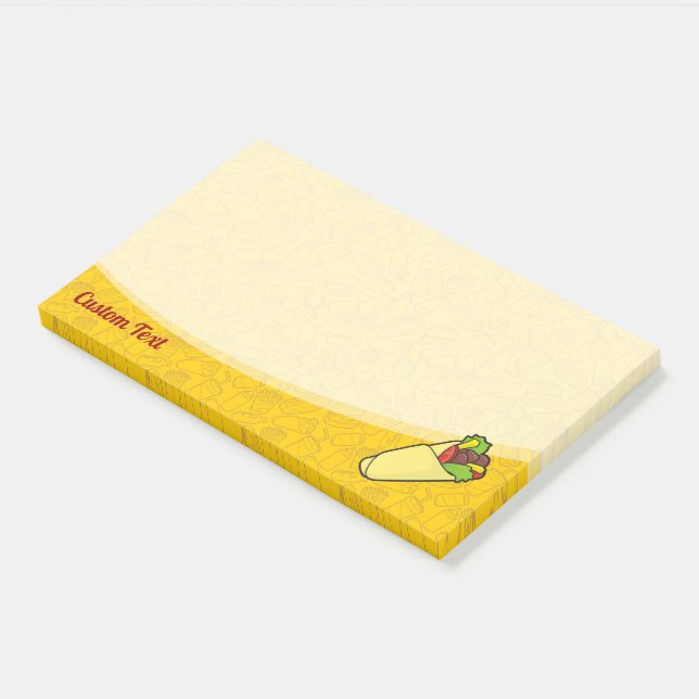 Bloco De Notas Tortilla Sandwich Wrap (Inclinado)