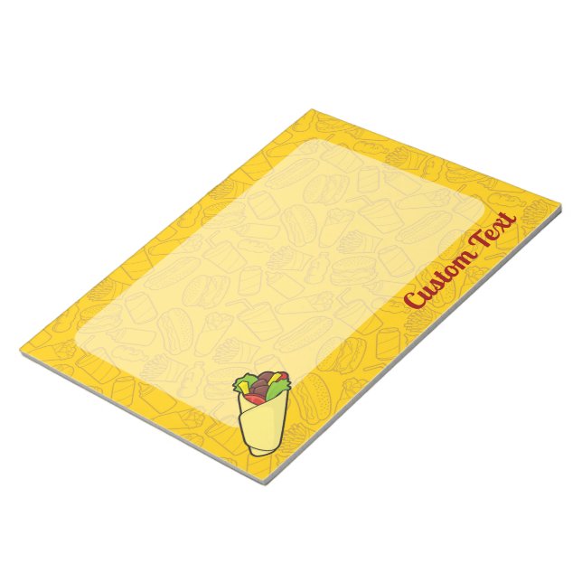 Bloco De Notas Tortilla Sandwich Wrap Notepad (Inclinado)