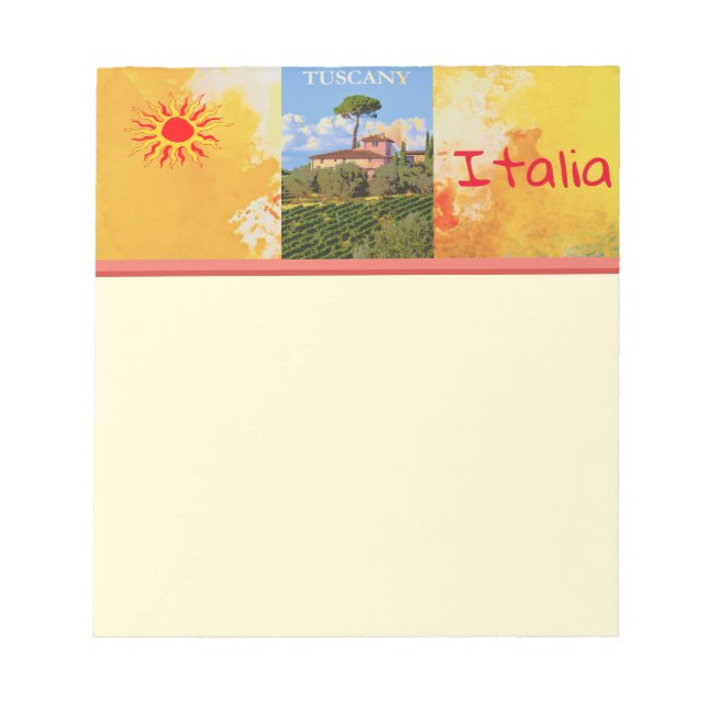 Bloco De Notas Toscana Itália Poster (Frente)