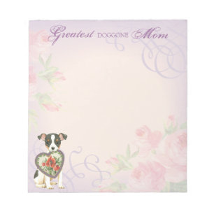 Bloco De Notas Toy Fox Terrier Heart Mãe Notepad