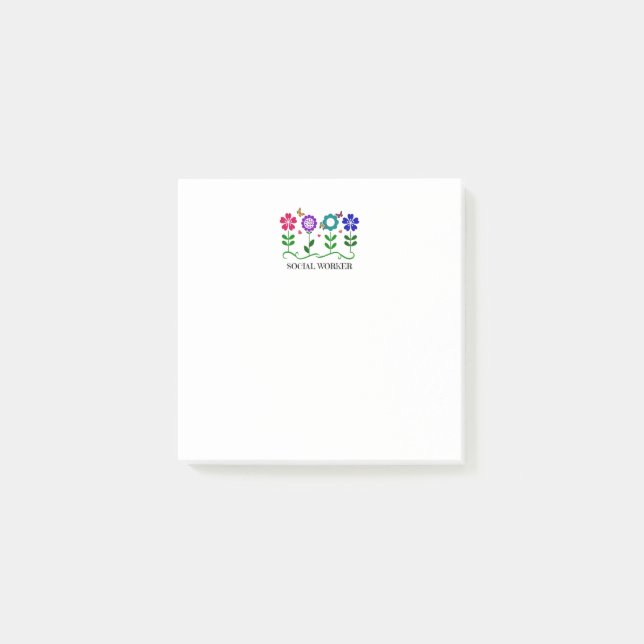 Bloco De Notas Trabalhador social, design popular, (Frente)