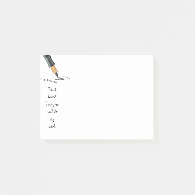 Bloco De Notas Trabalho Engraçado Tão Entediado Pode Também Funci (Frente)