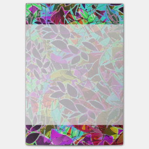 Bloco De Notas Trabalhos de arte abstratos florais das notas