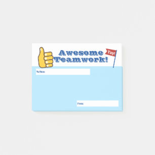 Bloco De Notas Trabalhos em equipe do prêmio do post-it do