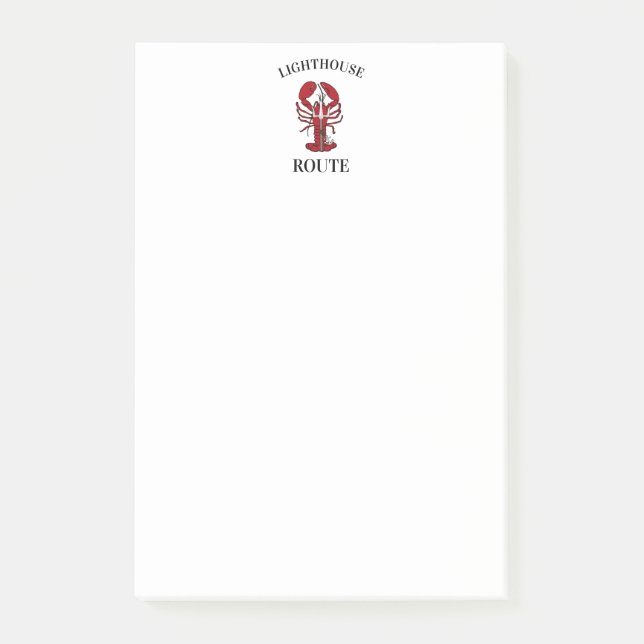 Bloco De Notas Traçado do farol Lagosta Trident Nova Escócia 902 (Frente)