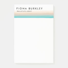 Bloco De Notas Traço de Pincel de Cor de Água Minimalista