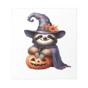 Bloco De Notas Traje de Halloween de Preguiça Camiseta Clássica