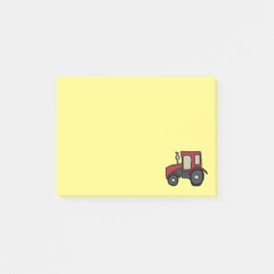 Bloco De Notas Trator de Fazenda Vermelha