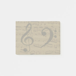 Bloco De Notas Treble Clef Bass