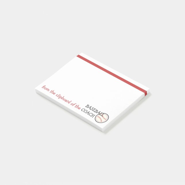 Bloco De Notas Treinador de Baseball Encantado Esportes Engraçado (Inclinado)