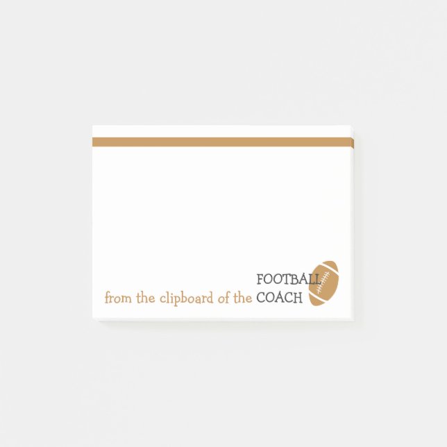 Bloco De Notas Treinador de futebol Encantado Esportes Engraçados (Frente)