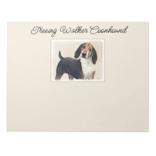 Bloco De Notas Treing Walker Coonhound Painting - Arte Original N