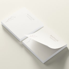 Bloco De Notas Trendy Boho Chic Griege Flower Personalizada