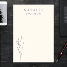 Trendy Boho Chic Lilac Lavanda Legal Personalizada