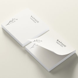 Bloco De Notas Trendy Boho Chic Rustic Black Flower Personalizada