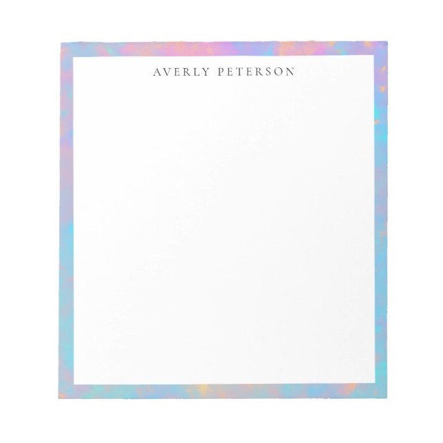 Bloco De Notas Trendy Cute Pastel Abstract Border Custom (Frente)
