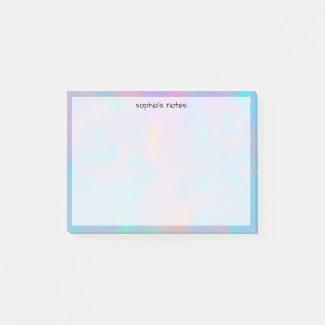 Bloco De Notas Trendy Cute Pastel Abstract Custom (Frente)