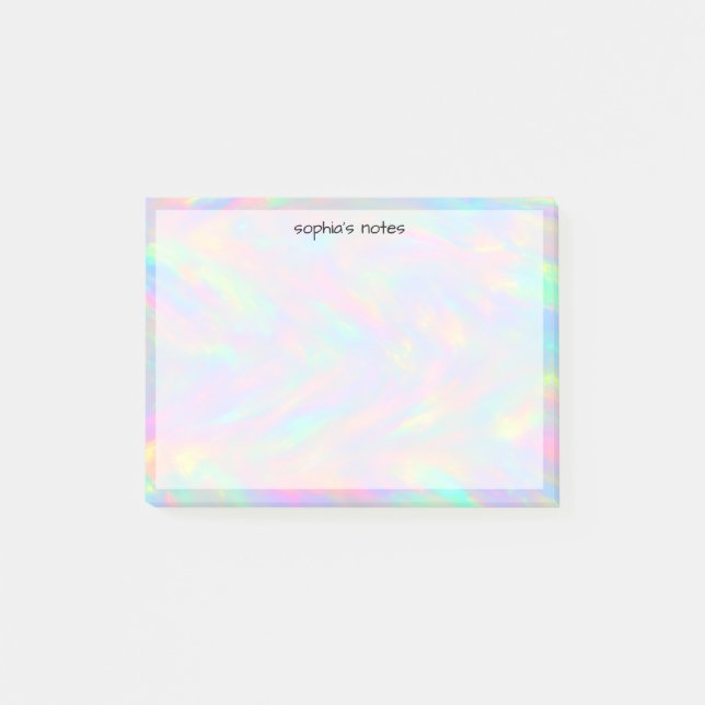 Bloco De Notas Trendy Cute Pastel Holographic Custom (Frente)