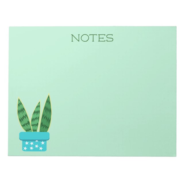 Bloco De Notas Trendy Cute Potted Succulent (Frente)