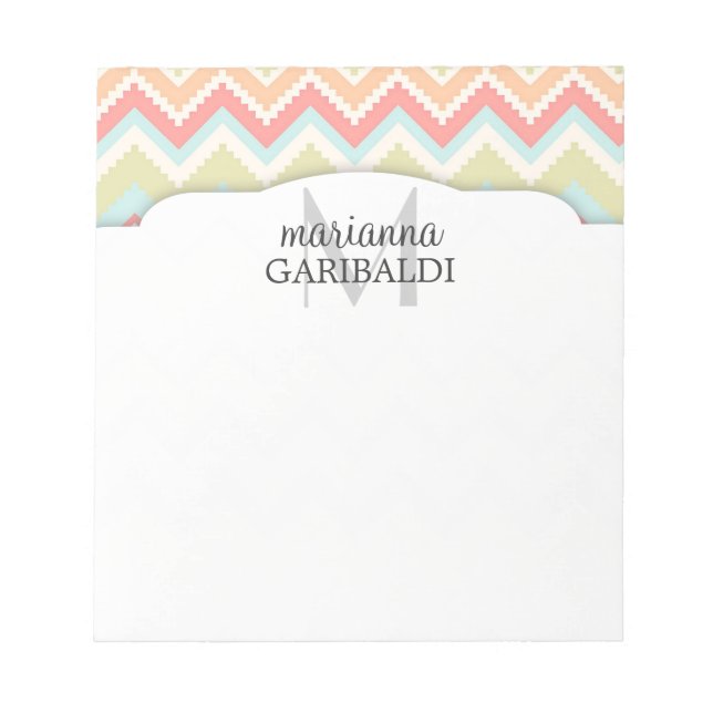 Bloco De Notas Trendy Girly Aztec Impressão Personalizado (Frente)