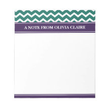 Trendy Green Chevron Purple Nome Personalizado