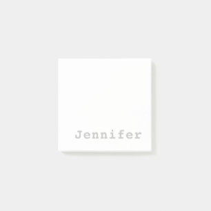 Bloco De Notas Trendy Modern Minimalist Chic Name