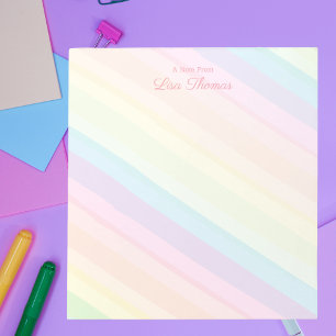 Bloco De Notas Trendy Modern Pastel Rainbow A Nota Do Notepad