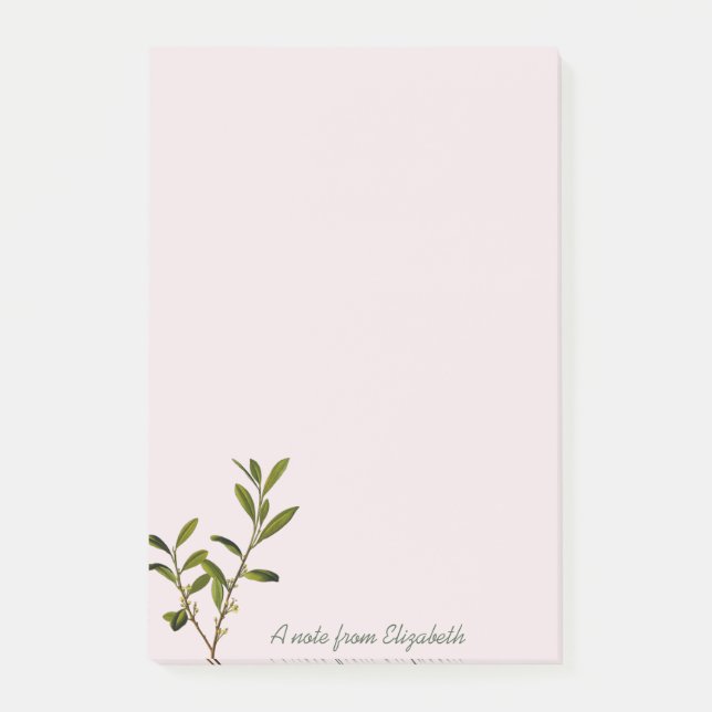 Bloco De Notas Trendy Olive Branch - Personalizado (Frente)