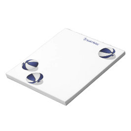 Bloco De Notas três bolas de basquete brancas azuis personalizada