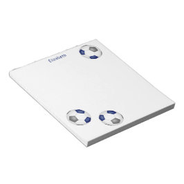 Bloco De Notas três bolas de futebol de cinza azul personalizadas