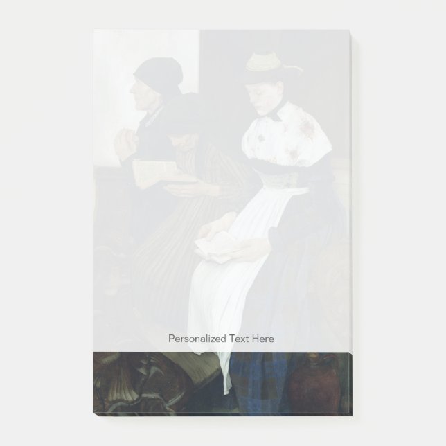 Bloco De Notas Três mulheres na igreja, 1882 (Frente)