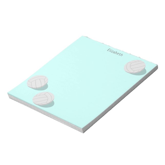 Bloco De Notas três volleybolas personalizadas (Invertido)