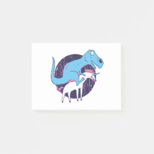 Bloco De Notas Trex Riding Unicorn