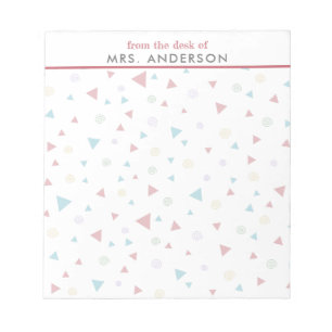 Bloco De Notas Triângulo geométrico e roxos