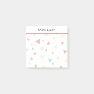 Bloco De Notas Triângulo geométrico e roxos