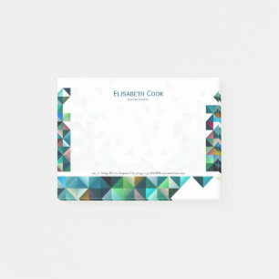 Bloco De Notas Triângulos Abstrato Geométricos Modernos Coloridos