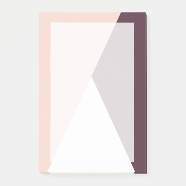 Bloco De Notas Triângulos geométricos rosa-pincel-escamudo e burg (Frente)