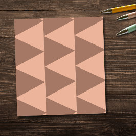 Bloco De Notas Triângulos Grandes Geométricos Mocha Mousse Rosa D