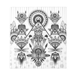 Bloco De Notas Tribal Nativo abstrato