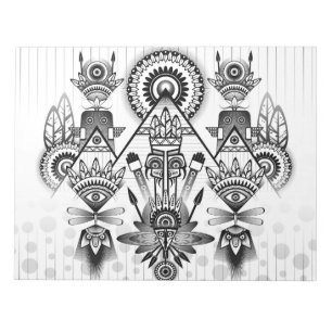 Bloco De Notas Tribal Nativo abstrato