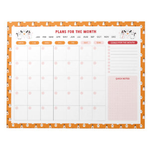 Bloco De Notas Trick ou Tratar Fantasmas Mensalmente do Planejado