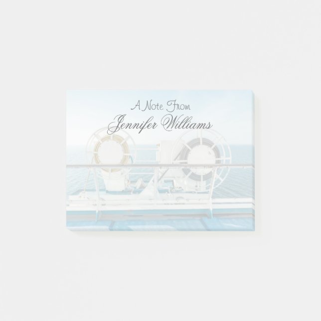 Bloco De Notas Trilhos de um navio de cruzeiros (Frente)