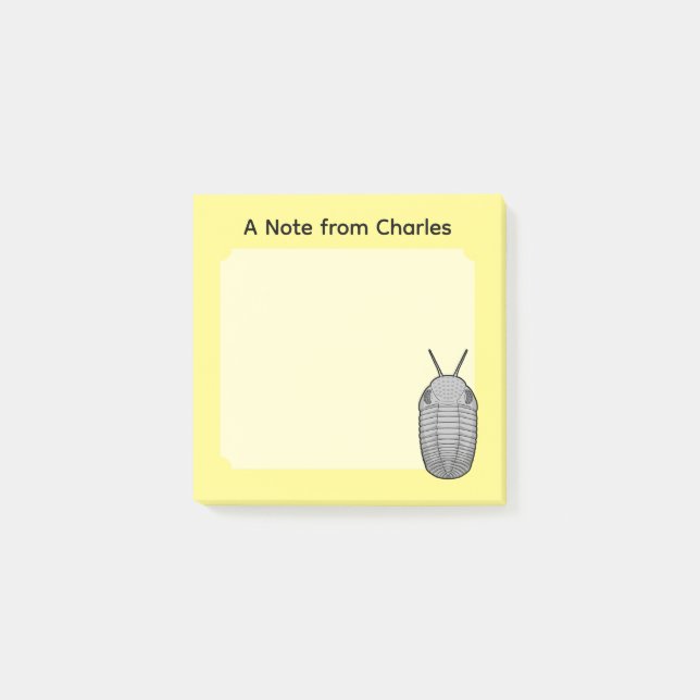 Bloco De Notas Trilobite Animal Pré-Histórica (Frente)