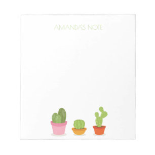 Bloco De Notas Trio de cactos succultos