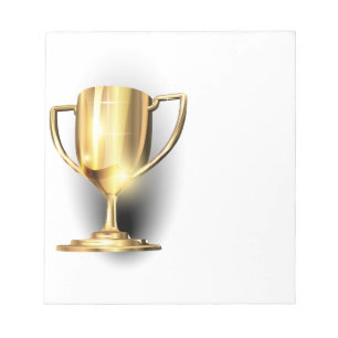 Bloco De Notas Troféu Dourado