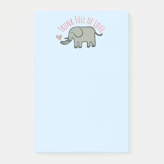 Bloco De Notas Tromba Cheia de Amor Elefante Fofo Rabisco
