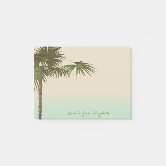 Bloco De Notas Tropical Na moda, Palm Tree, Personalizada (Frente)